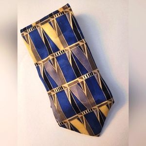 Retro Design Blue & Yellow Tie